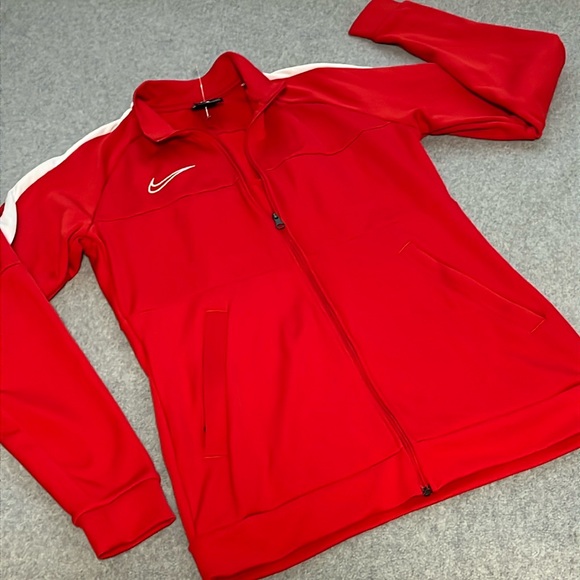 Nike Full Zip Jacket Womens Small Athletic Active Workout Dri Fit Red - Picture 1 of 10